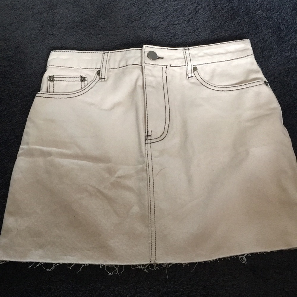Denim Mini skirt black trim